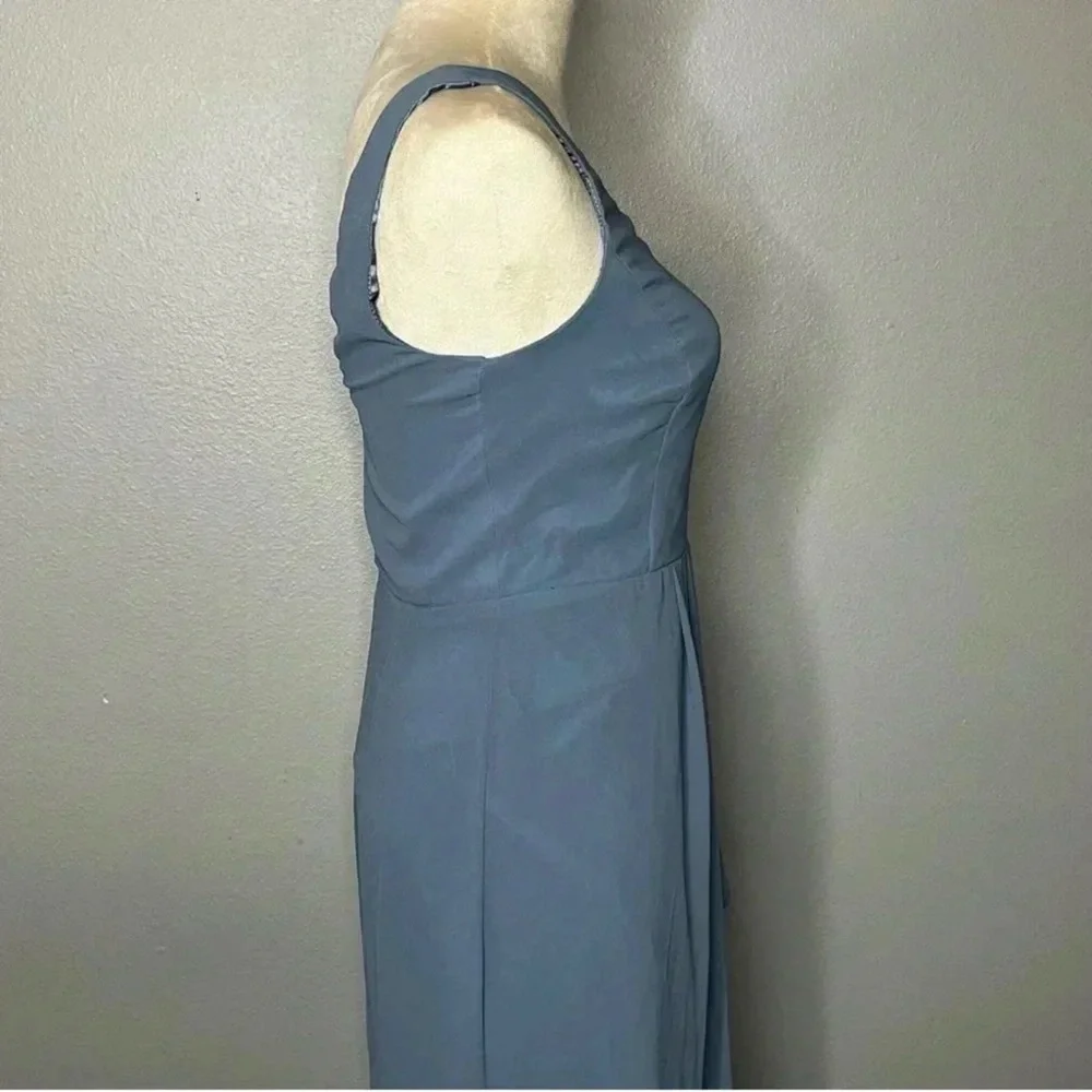 ✝️ Lulu’s | Elegant Blue One-Shoulder Dress - Picture 9 of 9
